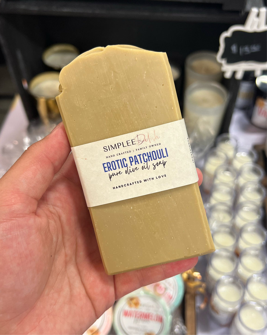 Erotic Patchouli - Pure Olive Oil Soap Bar - Simplee Delish