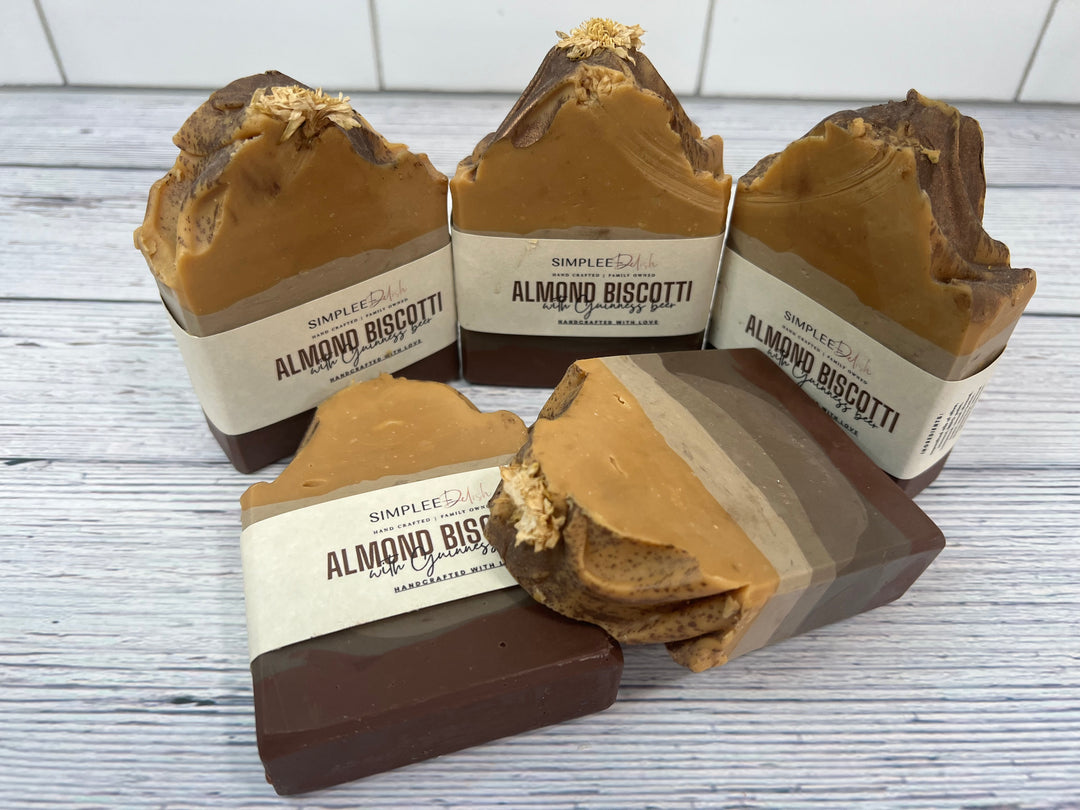 Almond Biscotti with Guinness Beer Soap Bar