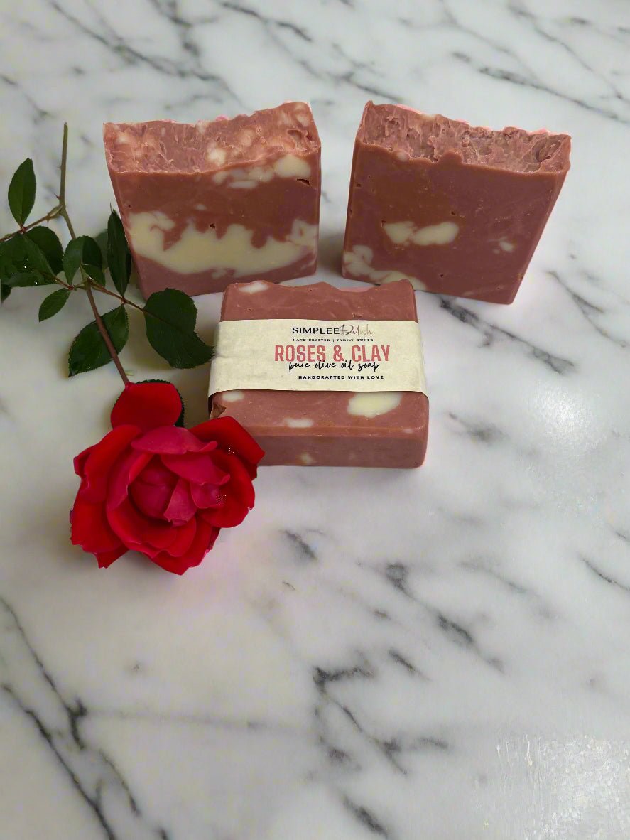 Roses and Clay Soap Bar - Simplee Delish